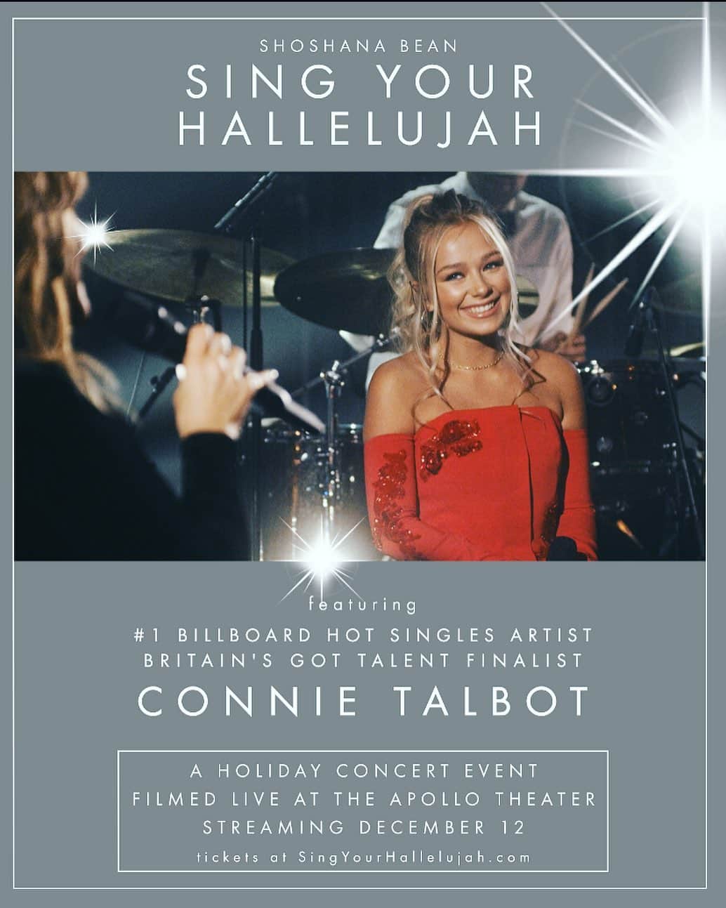 コニー・タルボットのインスタグラム：「😇with the angel who made christmas happen at the Apollo this year. Can’t wait to watch the show🤍 Tickets in my bio 🤍 @shobean」