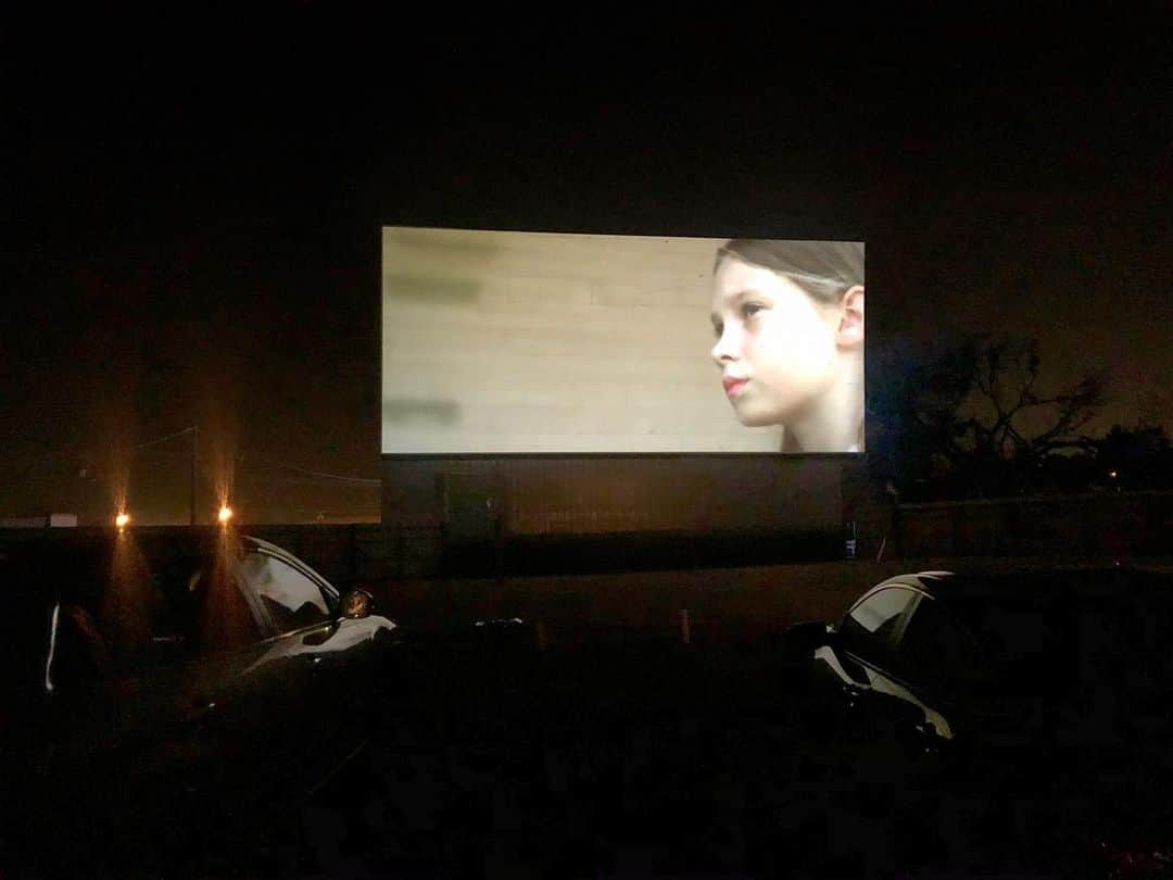 ライアン・ダニエル・ドブソンのインスタグラム：「@HOSEAfilm at a Drive-In movie theater in Oklahoma tonight!! That’s next-level commitment to physically distant theater experience! Thanks to @bradleyawilson @jasonksmith and everyone at @okcfirst for watching!」