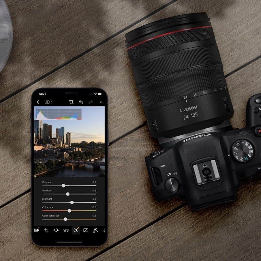 Canon Asiaのインスタグラム：「Digital Photo Professional Express is getting even handier! Now available on iPhone, you can edit RAW files on the go anytime, anywhere! 🤳 . Feel secured as you post-process with multiple editing histories so you can go back and forth whenever you want to! . Download the app via App Store today!」