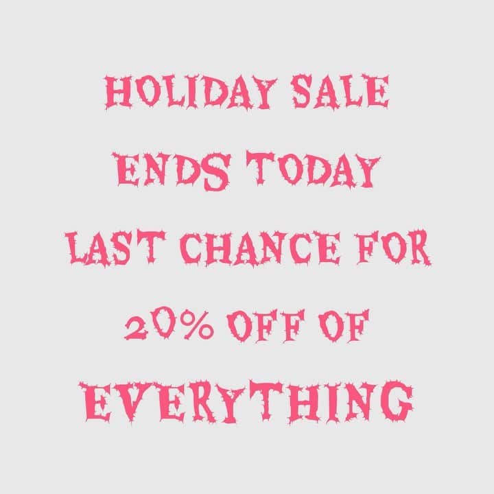 MGMTのインスタグラム：「HOLIDAY SALE ENDS TODAY - Last chance for 20% off of everything on our online stores, MGMT and Gentle Dom alike. Buy things, or don’t buy things. It’s up to you!  (Links in bio)」