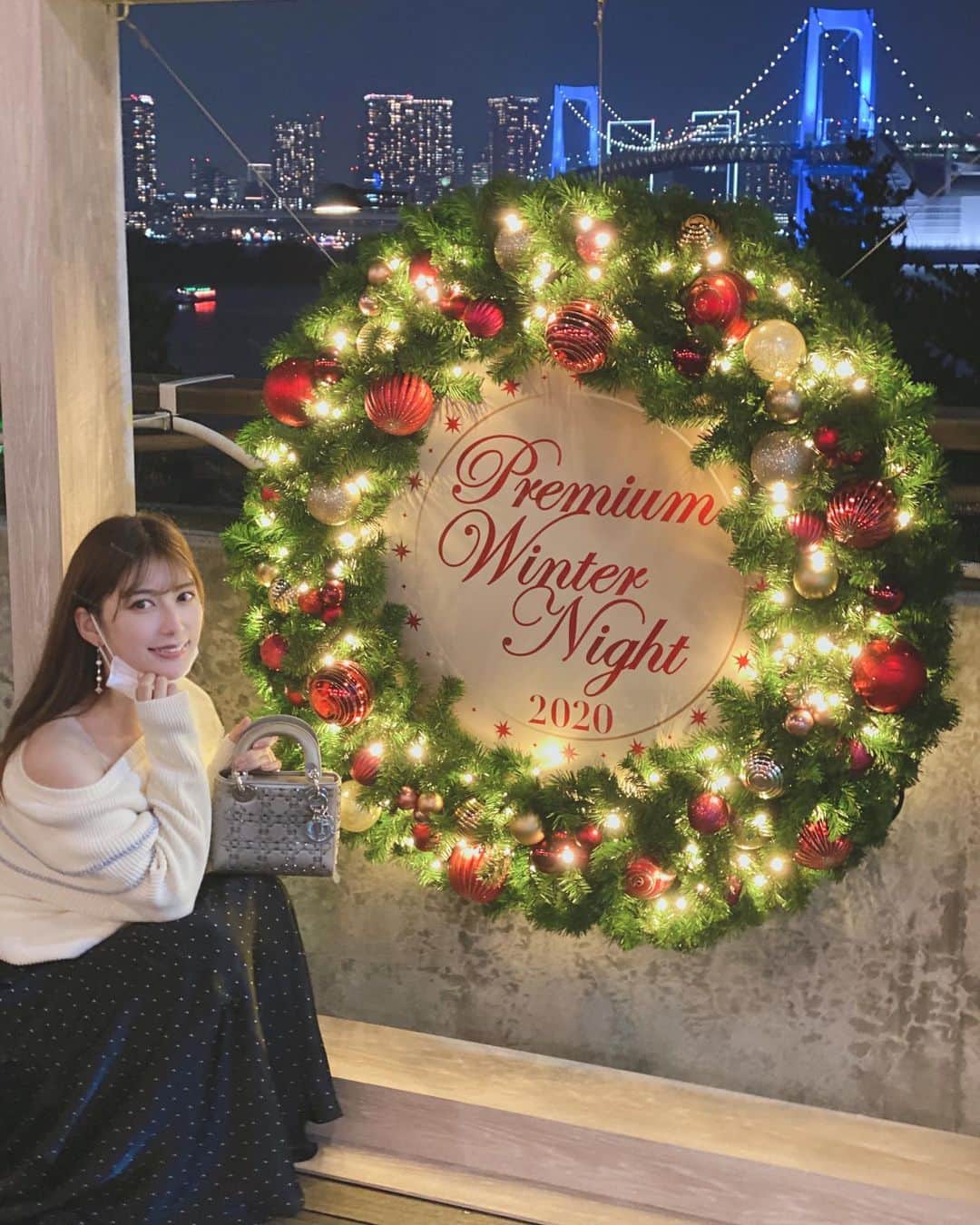 雪平莉左さんのインスタグラム写真 - (雪平莉左Instagram)「お友達とお台場でご飯した時🎄❤️」12月4日 18時10分 - risa_yukihira