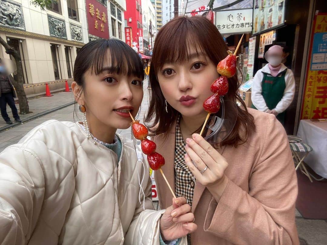 近藤千尋のインスタグラム：「今日は仲良しあみみ　@amikikuchi0905  とロケでした📺💓 ほぼプライベート女子旅☺️笑 オンエアまた告知します🤤 ロケの合間もずっと喋って 近況報告して、、、 子供の話して、、、 ママになったな~💓笑」