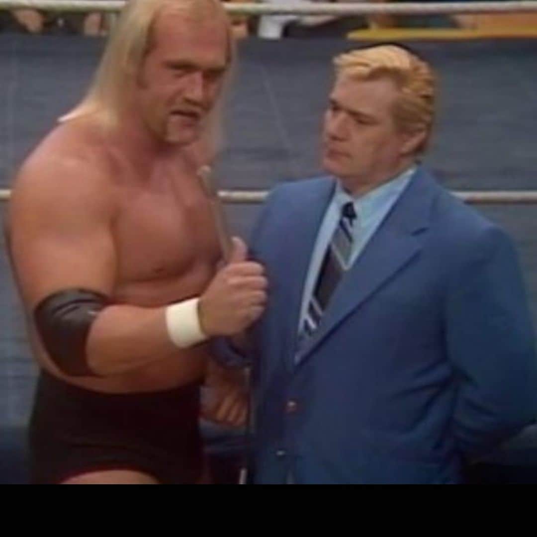 ハルク・ホーガンのインスタグラム：「FIrst interview with Pat, never could tell if he was ribbing,he set me up perfectly to run with it,”Mr Hogan u must have mirrors everywhere in your home so you see yourself all day and can pose 24:7”Still a mark I got mad and after the interview I wanted to fight,I was a mark HH」