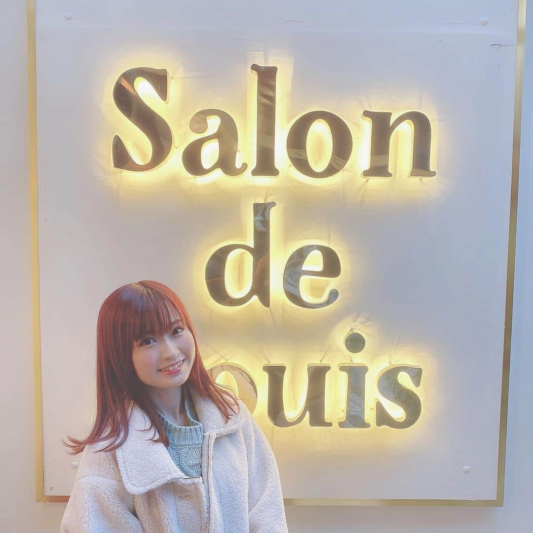 佐野心音のインスタグラム：「🍰🍵🍓 * * #salondelouis #cafe #sweets #カフェ #カフェスタグラム #スイーツ」