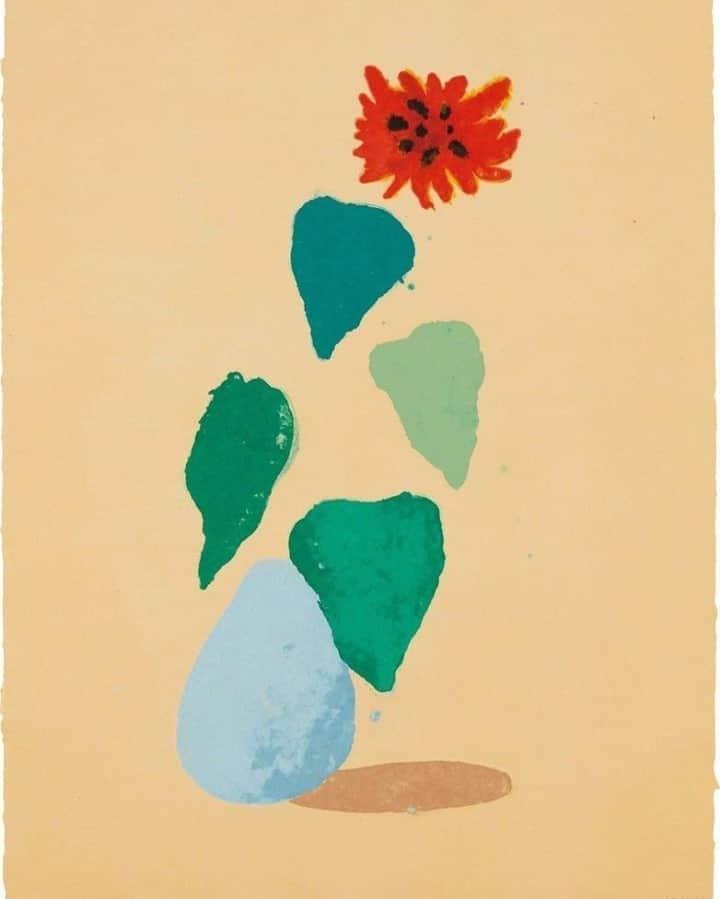 オーレリービダマンのインスタグラム：「David Hockney, Sunflower H (Paper Pool I), 1978 #inspiration #aureliebidermann」
