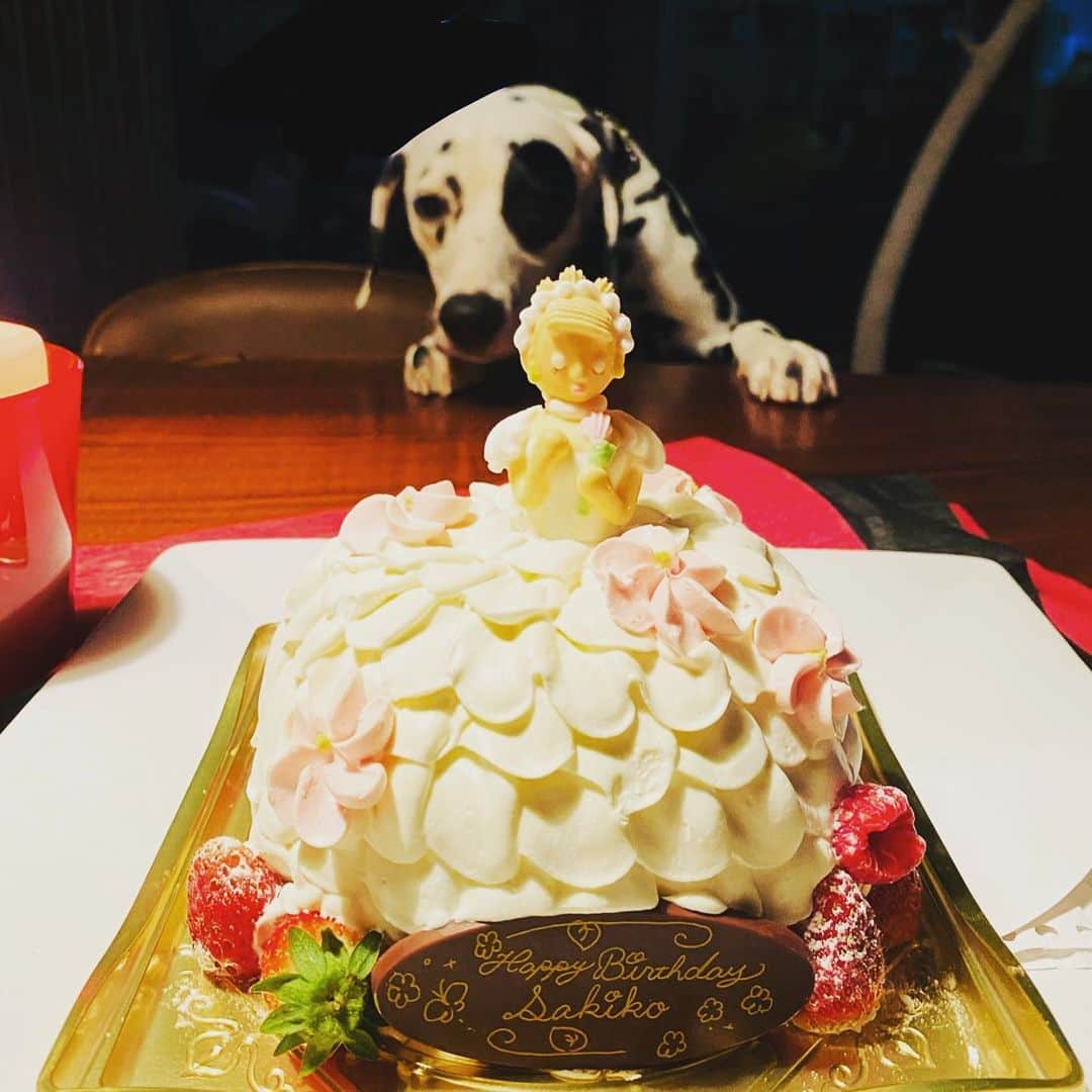 高岡早紀 さんのインスタグラム写真 - (高岡早紀 Instagram)「今夜は娘がこんなに可愛らしいバースデーケーキを用意して待っていてくれた。 「ママ、こんなドレスを着てたでしょ」って。ホンっとに嬉しい。  #birthday #birthdaycakes」12月4日 22時46分 - saki_takaoka