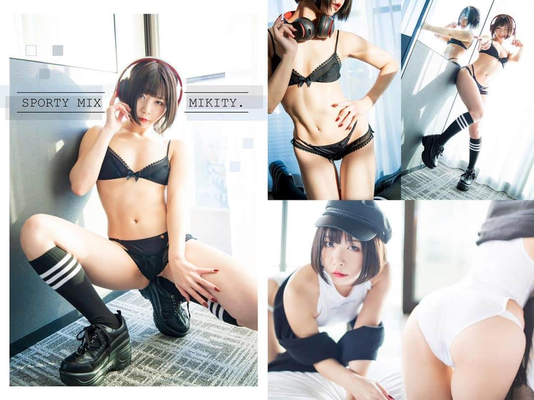 白波瀬ミキティ。のインスタグラム：「コスケットまであと2日…！新作写真集その2です✨こちらもEOSRで撮ったセルフグラビア📷♡ . . . . #グラビアモデル  #グラビアアイドル  #セルフポートレート #selfie  #eosr  #cosplayer  #肌色 #コスケット #コスプレイヤー #スポーティーコーデ  #競泳水着 #サッカー女子  #streetphotography #edscvr_moodjapantrip #visualsoflife #impressio_shots #good_portraits_worldxploretocrate #shootermag #pursuitofportraits #ootd #dscvr_mood #jp_portrait部 #東京カメラ部 #igersjp #ポートレート #お洒落さんと繋がりたい #ポートレートモデル #写真好きな人と繋がりたい」