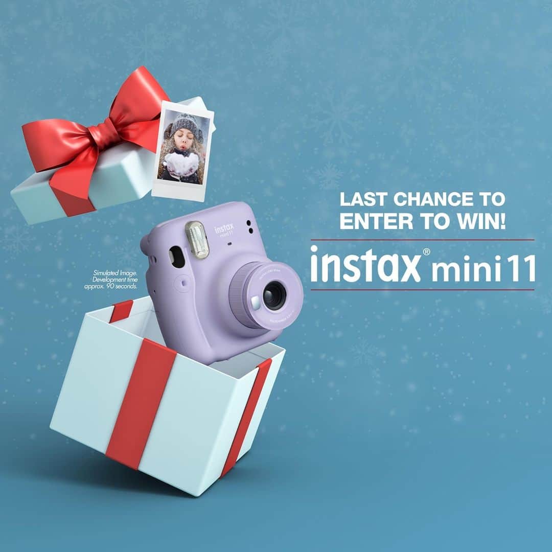 Fujifilm Instax North Americaさんのインスタグラム写真 - (Fujifilm Instax North AmericaInstagram)「🚨 🚨 Last Day to Enter!🚨 🚨  Instax Fam, if you haven't already, enter to win an #instaxmini11! Simply tag a friend that would love one too, then follow the link in our bio to complete your submission.   10 lucky winners in all! #instaxholidaysweepstakes US and CA residents only.」12月5日 0時01分 - fujifilm_instax_northamerica