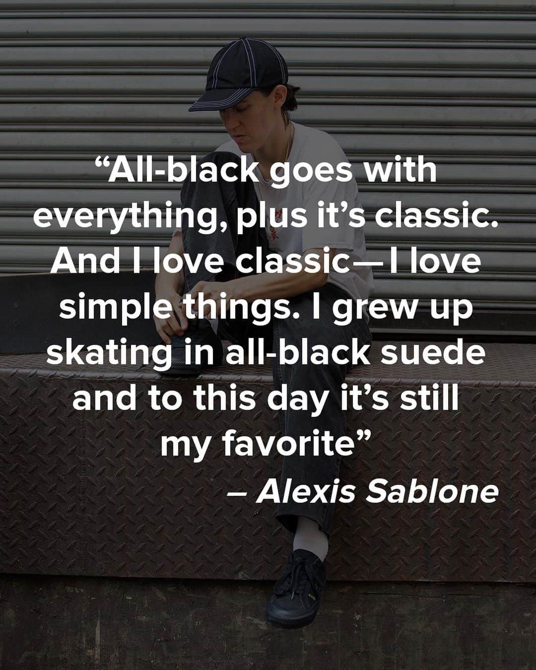 converseさんのインスタグラム写真 - (converseInstagram)「The One Star Pro AS, designed by @converse_cons team rider Alexis Sablone is back in an all-black edition that will drive your style on or off the board this season.⁣ ⁣ “All-black goes with everything, plus it’s classic. And I love classic—I love simple things. I grew up skating in all-black suede and to this day it’s still my favorite. It never goes out of style,” @suminaynay says of the inspiration behind this new execution of her signature shoe, available now on Converse.com. Photos: @mmmsherbert」12月5日 0時08分 - converse