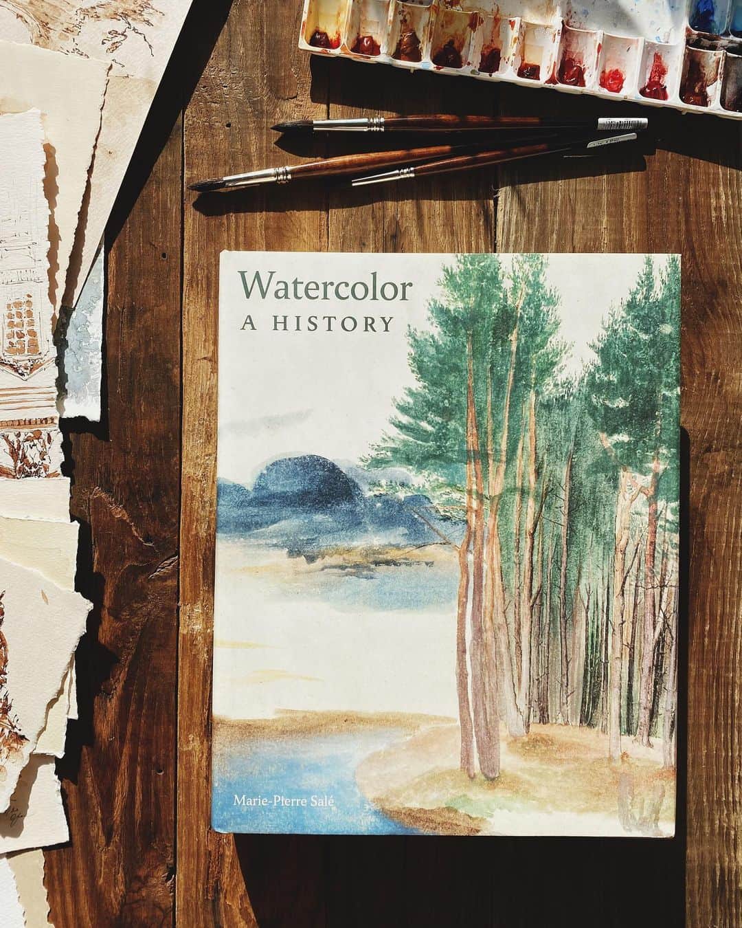 のインスタグラム：「𝐆𝐈𝐕𝐄𝐀𝐖𝐀𝐘  is closed   I'm pleased to share that Abbeville Press has provided an extra copy of "Watercolor: A History" (retail value $125) to giveaway!  It’s an amazing gift, not just for watercolor appreciators but for any book lovers who enjoy the sound of the page turning and the smell of a fresh book.  In this landmark volume, Louvre curator Marie-Pierre Salé takes us from medieval scriptoria to the studios of the early twentieth-century modernists, encompassing every type of work.  It’s a gorgeous edition that features more than 300 full-color illustrations, specially printed on Munken paper to capture the vibrancy and texture of the original works.   TO ENTER GIVEAWAY: 1️⃣ Follow both @abbevillepress and @oliasaunders.art 2️⃣ Comment and tag a friend ✴️ Bonus entry! Add a second comment and share the artist who most inspires you or what is your favorite watercolor subject?  **Giveaway is open to U.S. residents only and is not affiliated with Instagram.  Winner must be 18 years or older and have a U.S. mailing address. Entries must be submitted by 12/18/20**」
