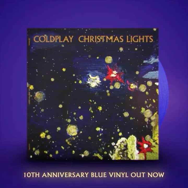 Coldplayのインスタグラム：「The 10th anniversary blue 7-inch of Christmas Lights is out in record stores worldwide today! You can also order it from the @coldplaystore (link in bio)」