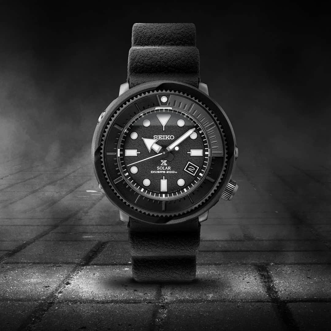 Seiko Watchesさんのインスタグラム写真 - (Seiko WatchesInstagram)「Stealthmode: 🔛  The Prospex SNE567 is the latest addition in the Street Series family of solar-powered and style-driven #SeikoDiver models, offered in a stealthy new colorway. Available now on seikousa.com.  Ref. #SNE567 https://seikousa.com/products/sne567」12月5日 1時00分 - seikowatchusa