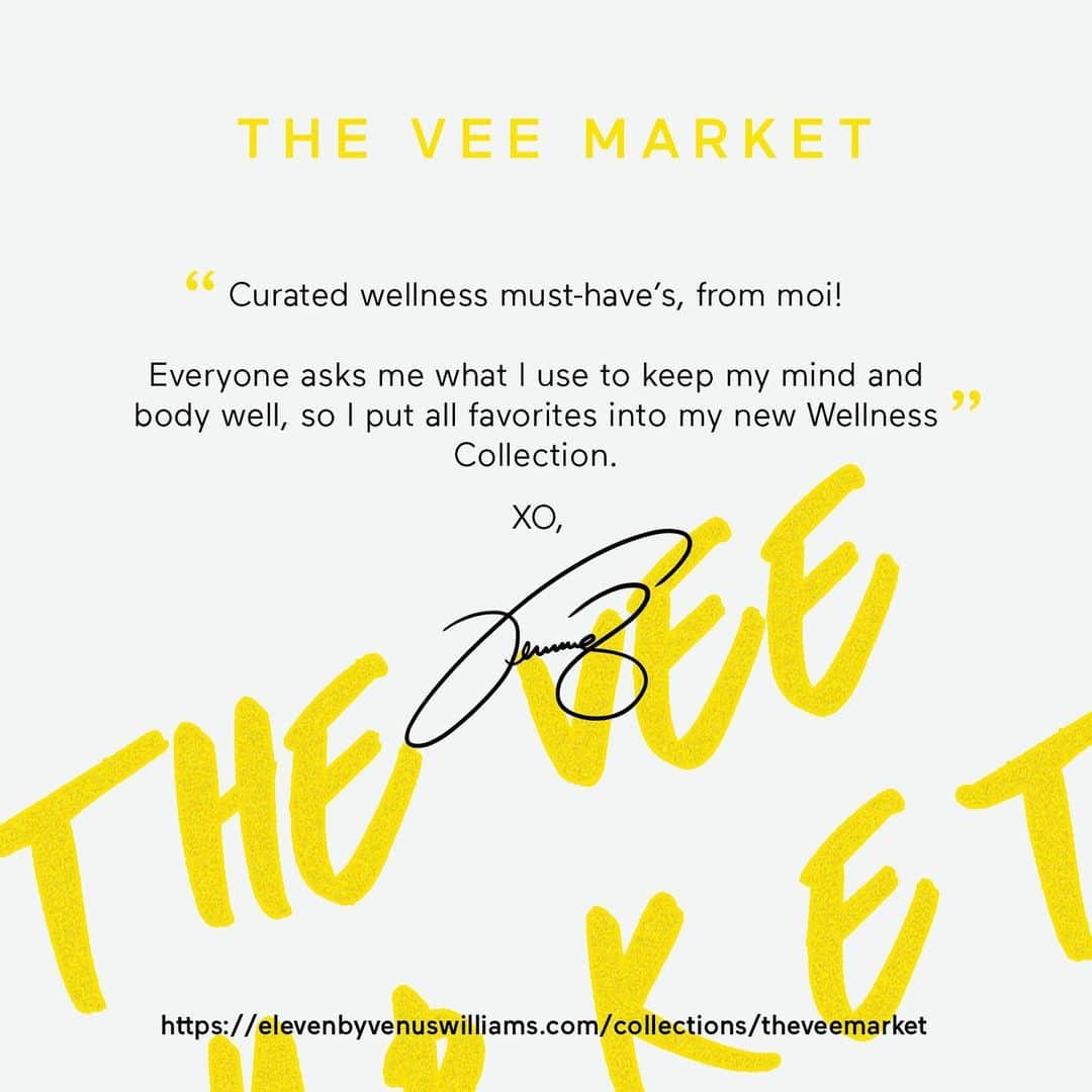 ビーナス・ウィリアムズのインスタグラム：「Some of my favorite wellness products are now for sale in my very own Market !!! Hand weights, sunnies, protein shakes, lotions & more. I’ll be updating my must-have’s for you often so you always know my latest obsessions! Be well. 💛」