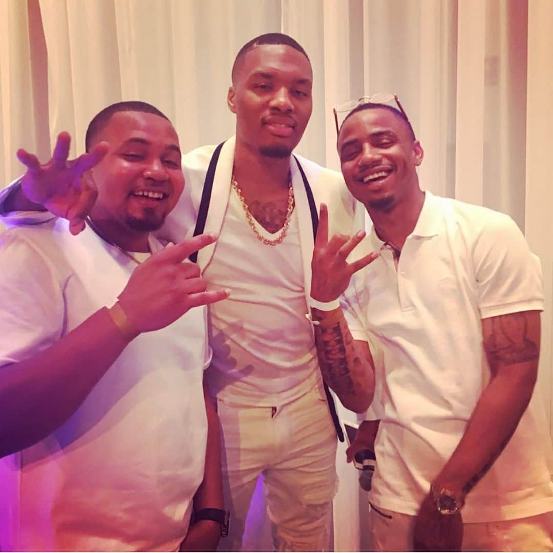 デイミアン・リラードのインスタグラム：「Happy bday Bozzy @allstarbozzle ... love you bra bra」