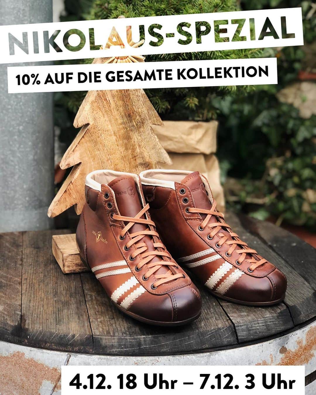 のインスタグラム：「Wir wünschen dir einen schönen Nikolaus und eine zauberhafte Vorweihnachtszeit.   *Der Rabatt gilt vom 4.12. ab 18.00 Uhr bis zum 7.12. um 3.00 Uhr auf alle Online-Bestellungen und ist in den ausgewiesenen Preisen bereits enthalten. #zehaberlin #zeha #nikolaus #weihnachtsgeschenke #sneakers #derby」