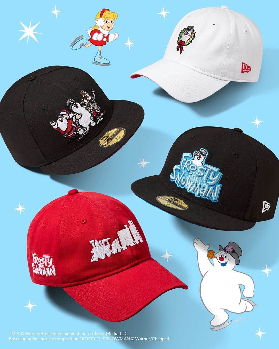 ニューエラ・キャップのインスタグラム：「Commemorating a Christmas movie classic, the Frosty the Snowman collection is available in multiple styles now at neweracap.com☃️ . Link in bio #neweragiftguide」
