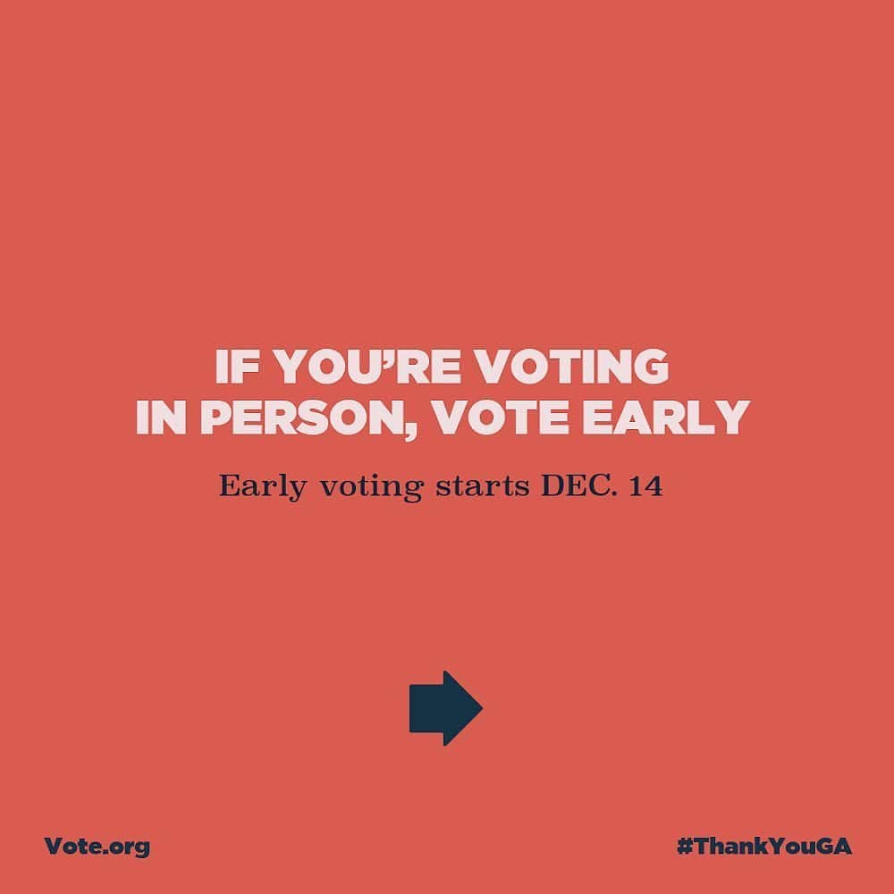 エイミー・シューマーさんのインスタグラム写真 - (エイミー・シューマーInstagram)「Georgia, in this runoff election, you will decide the future of America.    Here is how to make your voice heard:  1️⃣ Check your voter registration status. The deadline to register to vote is December 7. If you turn 18 before January 5, please register to vote! 2️⃣ Early voting begins December 14. 3️⃣ If you want to vote by mail, request your absentee ballot ASAP.  4️⃣ Go to vote.org for info on registration, voting early, and voting by mail!  Your vote is your power! Thank you for showing up for our democracy!  #ThankYouGA #WinWithBlackWomen」12月5日 2時52分 - amyschumer