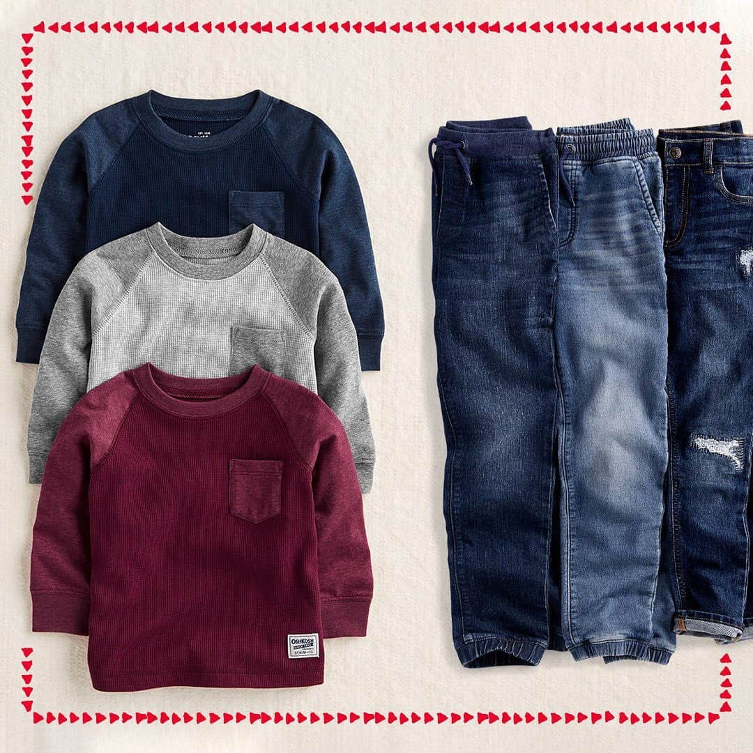 オシュコシュさんのインスタグラム写真 - (オシュコシュInstagram)「Built to pair & ready to play! Pull-on denim plus thermal tees… Yes, please! #bettertogether #oshkoshkids #everydaystyle」12月5日 3時01分 - oshkoshkids