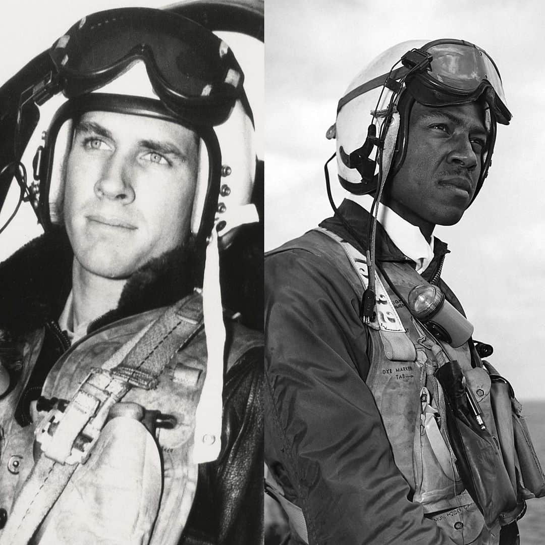 グレン・パウエルのインスタグラム：「December 4 marks a special anniversary.   70 years ago today, two Americans—one black, one white—went to the ends of the earth together. When he was shot down, Ensign Jesse Brown was defending the Marines who were trapped and outnumbered in freezing temperatures on the ground at the Chosin Reservoir. After the crash, Jesse was trapped in his plane, behind enemy lines, and the plane was catching fire. It looked like he’d die alone—until Lieutenant Tom Hudner crashed alongside him. It was an intentional crash-landing. In spite of his efforts, Tom’s rescue mission would fall short. But on a faraway mountainside in North Korea, these men showed us the best that Americans can be.    In 2016, I read the book “Devotion.” It detailed the story of this unlikely friendship in a time of racial division. Now, at the top of 2021, we will finally begin shooting the film that shows that the bond of humanity is greater than our fears. We can only be human together.    Rest in Peace Jesse Brown. Rest in Peace Tom Hudner.」