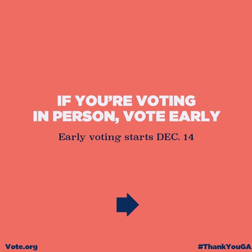 ジェニファー・ビールスさんのインスタグラム写真 - (ジェニファー・ビールスInstagram)「Georgia! Thank you so much for all that you are doing. You are SO close to the finish line! And we are here to cheer you on. Here are some important key dates and helpful details!   Check your voter registration status. The deadline to register to vote is December 7. If you turn 18 before January 5, also register to vote. Early voting begins December 14.  If you want to vote by mail, request your absentee ballot ASAP.  Your vote is your power!   #ThankYouGA #WinWithBlackWomen」12月5日 4時29分 - thejenniferbeals