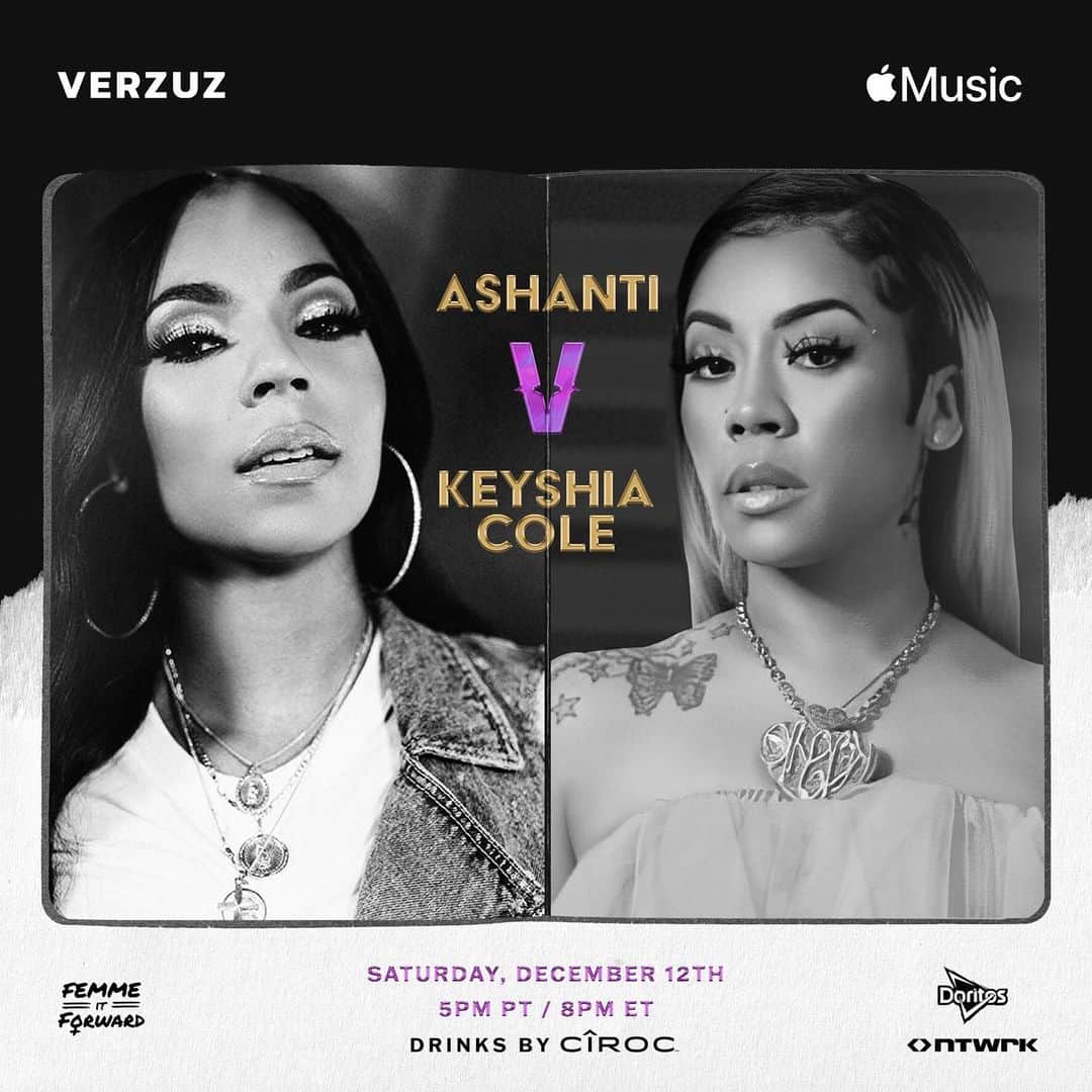 アシャンティのインスタグラム：「Celebrating Women Empowerment!! 💕💕 @femmeitforward @verzuztv  @keyshiacole @applemusic  @therealswizzz @timbaland See y’all there! 💕」