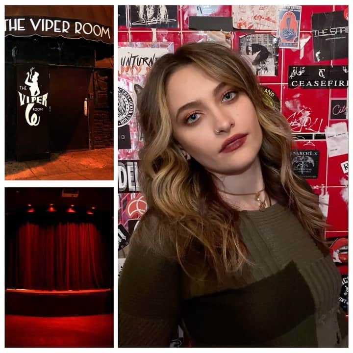 JO BAKERのインスタグラム：「P A R I S • J A C K S O N 🇺🇸 Carnal crimson ..tones of the night.... on  #parisjackson !!  Inspired by the location~  legendary #viperroom where She performed #letdown from her debut solo album #wilted on @jimmykimmellive last night 🧨」
