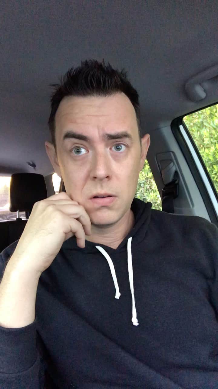 コリン・ハンクスのインスタグラム：「And now for another installment of me listening to podcasts at half speed so I can pretend I’m trapped in a conversation with drunk people. The podcast for this round is, once again, The Watch podcast with hosts Chris Ryan and @andygreenwald. Enjoy.」