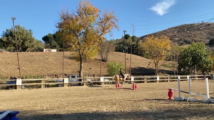 ベス・ベアーズのインスタグラム：「First time learning a sliding stop with my other fav mare :)... preppin for my @yellowstone debut 😹  @stephi_b98 📸」