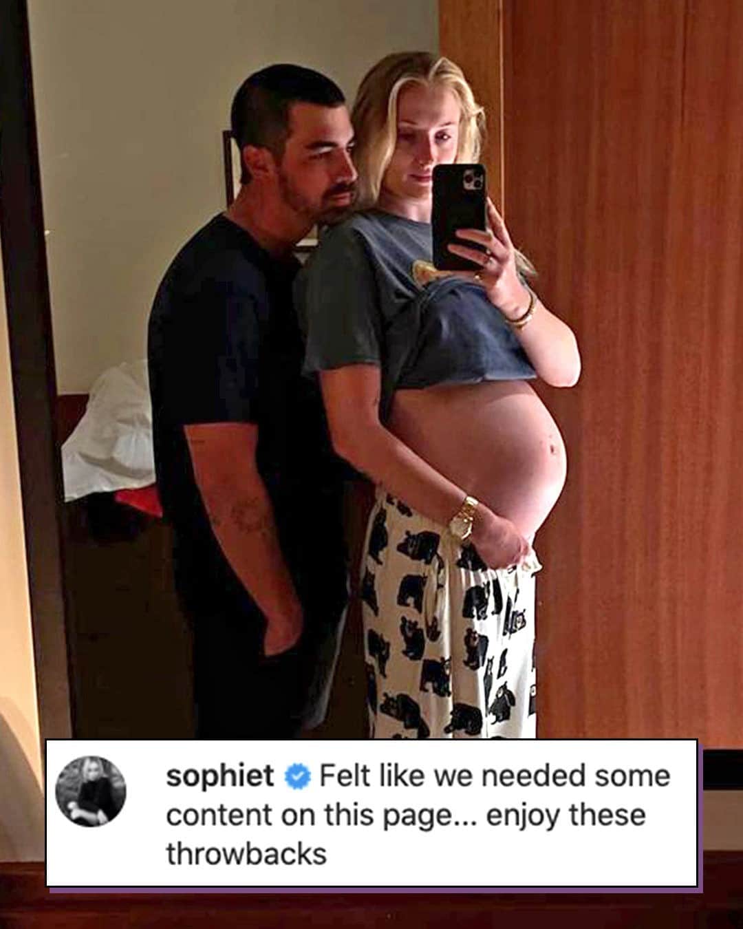 E! Onlineさんのインスタグラム写真 - (E! OnlineInstagram)「We'll never tire of Sophie Turner's baby bump pics. We swear it, by the old gods and the new. (📷: @sophiet)」12月5日 11時52分 - enews
