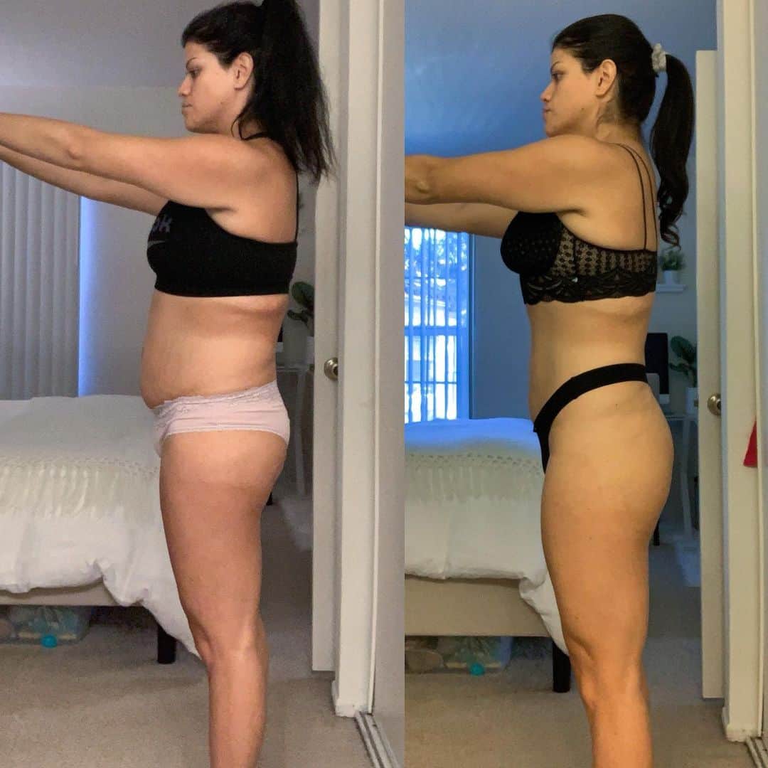 Ainsley Rodriguezさんのインスタグラム写真 - (Ainsley RodriguezInstagram)「Drop some love for my client Amanda after 8 weeks with me! ❤️ . Custom diet and training spots open for next week and New Years! DM your e-mail for info! . Amanda had a huge job change (from 100% remote to being in an office 5-days a week 8-4pm) and needed to adjust her lifestyle to accommodate. She was working out at home and we were able to get her dropping again and back in the groove! I can’t stress it enough - the best fitness plan for you is the one that FITS INTO YOUR LIFESTYLE and sometimes that means adjusting your routine to make it work! . I assess each clients needs, goals, lifestyles, limitations, injuries, food preferences etc and create a program they can realistically commit to and flourish with! The goal is to keep your results long term (while not being miserable in the process 🙃) . If there’s anything we’ve learned this crazy year it’s how important it is to take care of your health! 2021 is the year to get your life back and commit to YOURSELF. You deserve to feel great about yourself again! PS - join me for a LIVE HIIT workout tomorrow at 10am EST! . #fitnesstransformation #clientspotlight」12月5日 12時02分 - ainsley