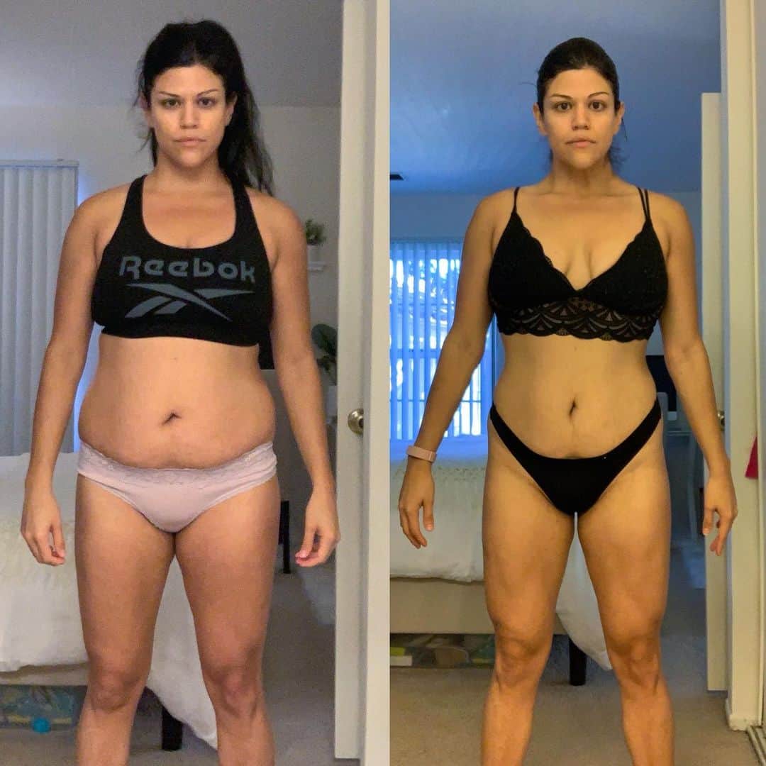 Ainsley Rodriguezさんのインスタグラム写真 - (Ainsley RodriguezInstagram)「Drop some love for my client Amanda after 8 weeks with me! ❤️ . Custom diet and training spots open for next week and New Years! DM your e-mail for info! . Amanda had a huge job change (from 100% remote to being in an office 5-days a week 8-4pm) and needed to adjust her lifestyle to accommodate. She was working out at home and we were able to get her dropping again and back in the groove! I can’t stress it enough - the best fitness plan for you is the one that FITS INTO YOUR LIFESTYLE and sometimes that means adjusting your routine to make it work! . I assess each clients needs, goals, lifestyles, limitations, injuries, food preferences etc and create a program they can realistically commit to and flourish with! The goal is to keep your results long term (while not being miserable in the process 🙃) . If there’s anything we’ve learned this crazy year it’s how important it is to take care of your health! 2021 is the year to get your life back and commit to YOURSELF. You deserve to feel great about yourself again! PS - join me for a LIVE HIIT workout tomorrow at 10am EST! . #fitnesstransformation #clientspotlight」12月5日 12時02分 - ainsley