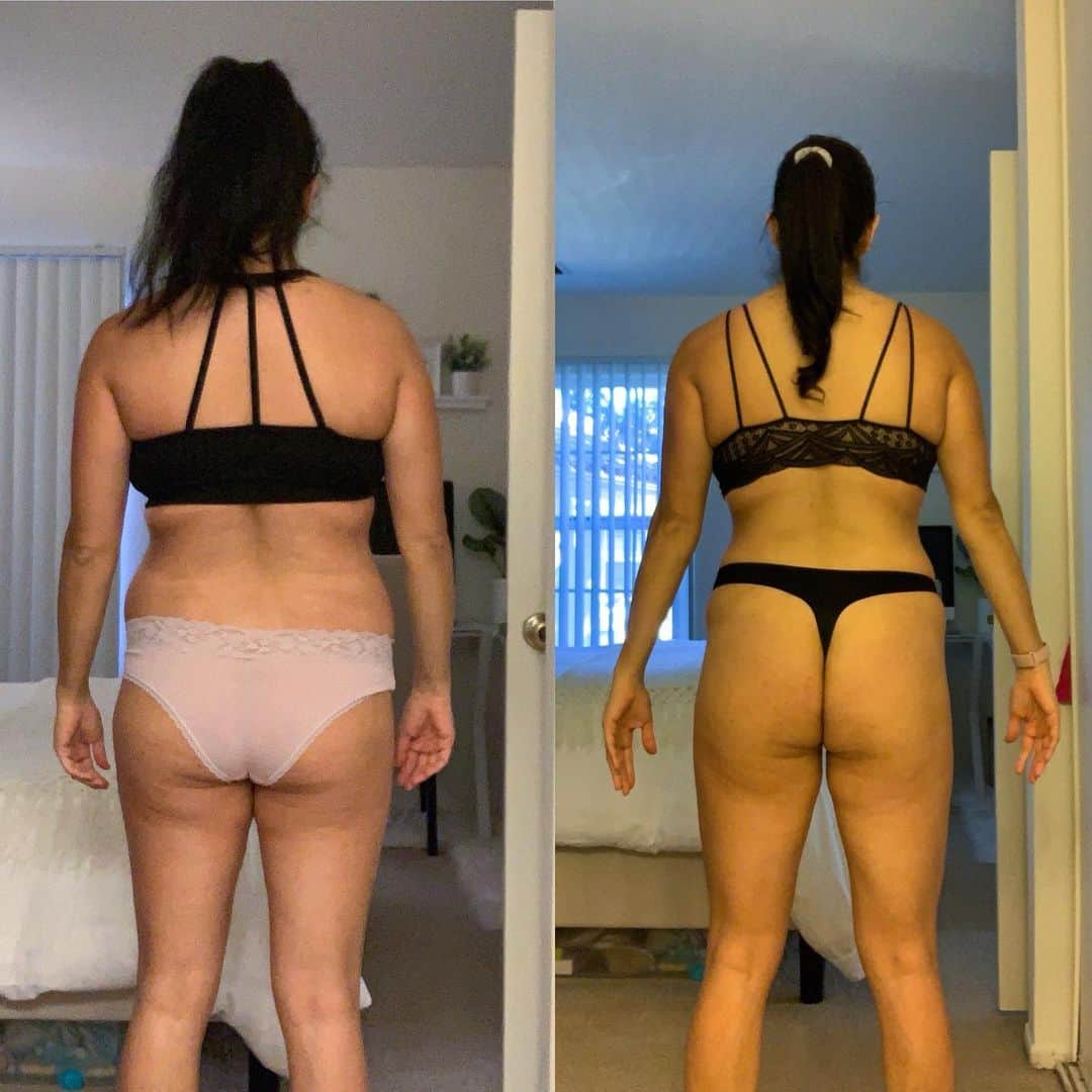 Ainsley Rodriguezさんのインスタグラム写真 - (Ainsley RodriguezInstagram)「Drop some love for my client Amanda after 8 weeks with me! ❤️ . Custom diet and training spots open for next week and New Years! DM your e-mail for info! . Amanda had a huge job change (from 100% remote to being in an office 5-days a week 8-4pm) and needed to adjust her lifestyle to accommodate. She was working out at home and we were able to get her dropping again and back in the groove! I can’t stress it enough - the best fitness plan for you is the one that FITS INTO YOUR LIFESTYLE and sometimes that means adjusting your routine to make it work! . I assess each clients needs, goals, lifestyles, limitations, injuries, food preferences etc and create a program they can realistically commit to and flourish with! The goal is to keep your results long term (while not being miserable in the process 🙃) . If there’s anything we’ve learned this crazy year it’s how important it is to take care of your health! 2021 is the year to get your life back and commit to YOURSELF. You deserve to feel great about yourself again! PS - join me for a LIVE HIIT workout tomorrow at 10am EST! . #fitnesstransformation #clientspotlight」12月5日 12時02分 - ainsley