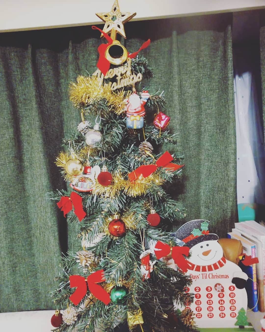 脇知弘さんのインスタグラム写真 - (脇知弘Instagram)「脇家のクリスマスツリー✨🎄✨  今年も娘が飾り付けを一生懸命してました❤️  近所のダイソーに飾りをちょこっと娘と買いに行ったのでまだツリーは完成はされていませんが今の所はこんな感じです😆🎵🎵  電灯式楽しみだな～❤️  #脇知弘  #脇家  #クリスマスツリー  #娘  #今年も一生懸命  #ダイソー  #こんな感じです  #電灯式  #楽しみだな」12月5日 12時25分 - t_waki_at