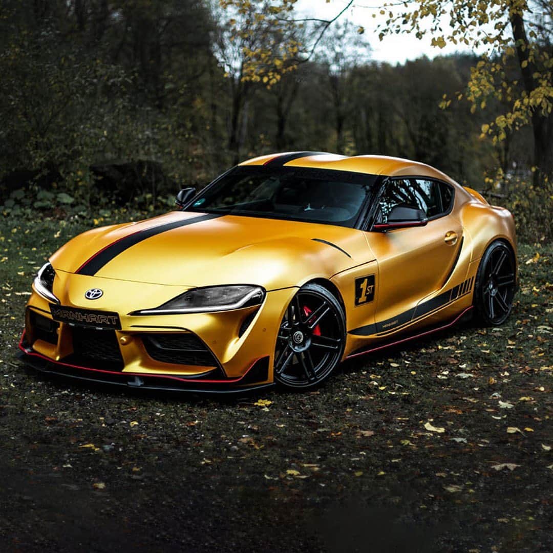 HYPEBEASTさんのインスタグラム写真 - (HYPEBEASTInstagram)「@hypebeastcarclub: @manhartperformance's 2020 @toyota Supra GR is a powerhouse capable of 550 HP. The added power comes from MANHART’s MHtronik Powerbox and a new ECU remap, as well as an upgraded turbo, Wagner Tuning-supplied radiator, MANHART charge pipes, and an ARMAspeed carbon intake. Other details include a set of “Silk Matte Black” wheels and a new front spoiler developed by AC Schnitzer making for a possible  Japanese sportscar of dreams.⁠⠀ Photo: MANHART」12月5日 12時41分 - hypebeast