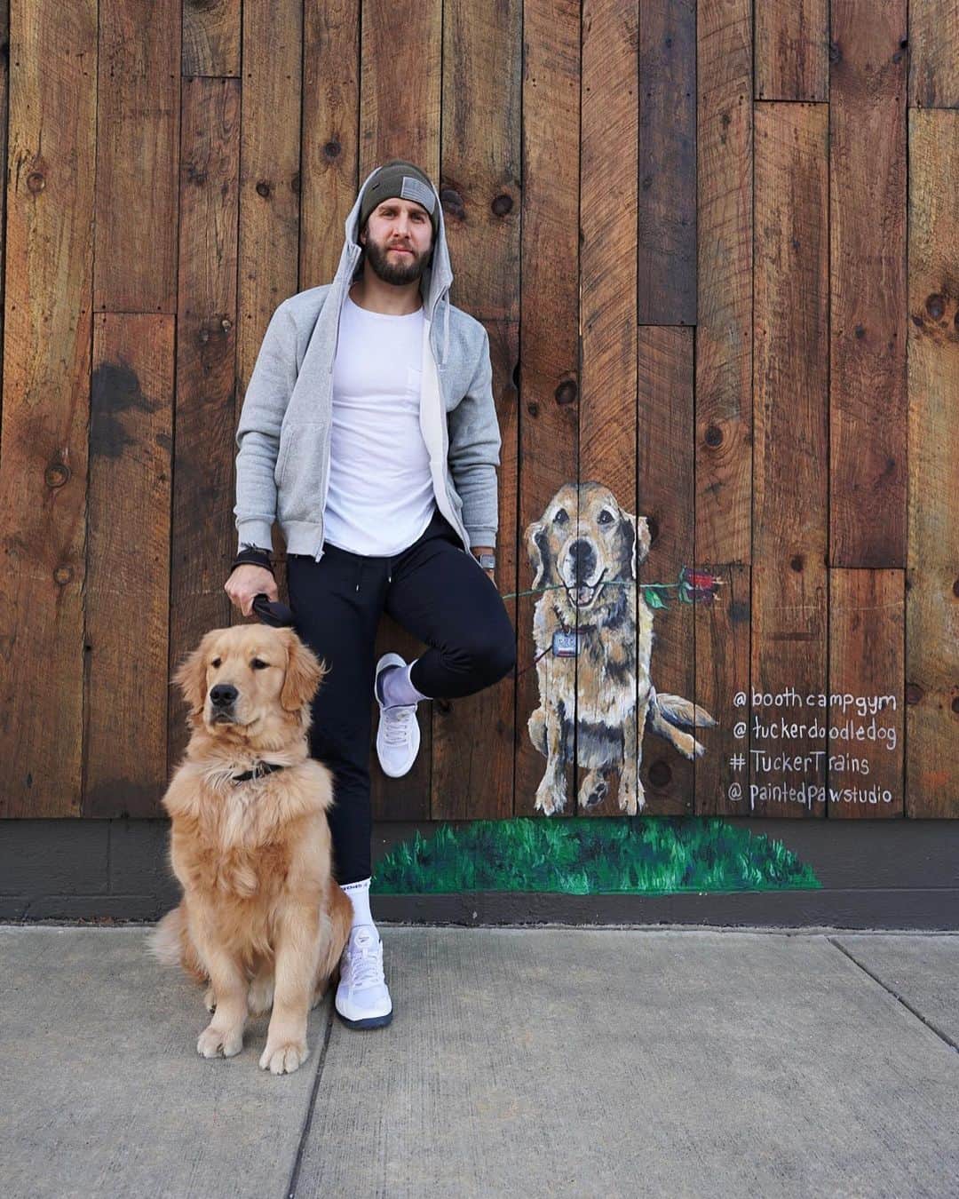 ショーン・ブースのインスタグラム：「My man Tuck would have turned 12 today. I get asked almost daily (through emails or dm’s) how to get over the loss of a dog, how to move on, or how long after you should wait to get another one .. . I don’t know the answer to any of these. For me, I’ll never get over Tuck. He was my “soul dog”. I’ll miss him just as much 20 years from now as I do today. I’m sure this sounds crazy to everyone out there who hasn’t experienced a special bond with an animal, but I know all big dog guys out there get it .. . This doesn’t mean I love @walterboothdog any less. It’s a different kind of love. Which is completely fine. They are very very different boys which is great. I was one of those people who said I would never get another dog and never get another golden after I lost Tucker, and here we are 😬 . I realized that life is way too short to miss out on and having another bond & love with one. Life is just better with a dog in it, plain and simple.  So if you’re on the fence about getting another one, I say go for it. I don’t think you’ll regret it .. HBD King Tuck 👑」