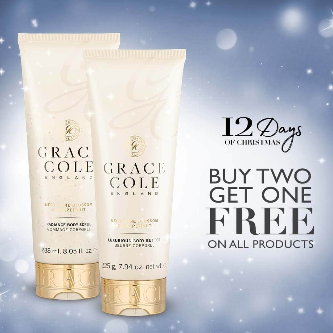 Grace Coleのインスタグラム：「It's the LAST Day of our offers and it's the BEST one!  Buy any TWO products from our luxury range and get the THIRD one FREE!  Discount will be automaticall applied at checkout. Don't miss out, SHOP NOW.  #freegift #freegifts #christmas #merrychristmas #christmastime #christmasiscoming #christmaseve #christmasgifts #christmasgift #christmas🎄#shopnow #shoponlinenow #shopnow🛍#free #one」