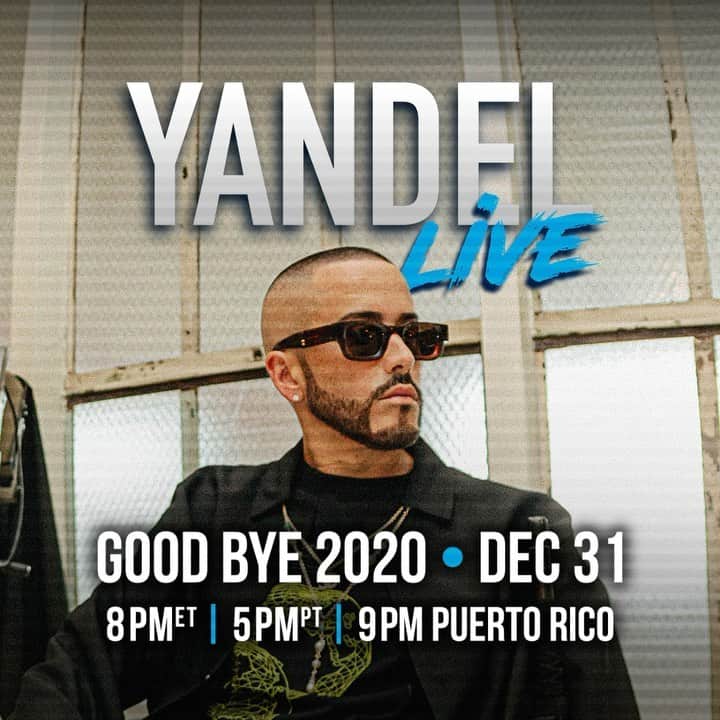 ヤンデルのインスタグラム：「Todos activos porque llegó #YandelGoodBye2020 este 12/31 en vivo por @lamusica #lamusicaapp y mi canal de @Youtube (no olvides suscribirte y activar la campa) y es totalmente GRATIS  @squarehouze @yentertainmentmusic www.youtube.com/yandel」