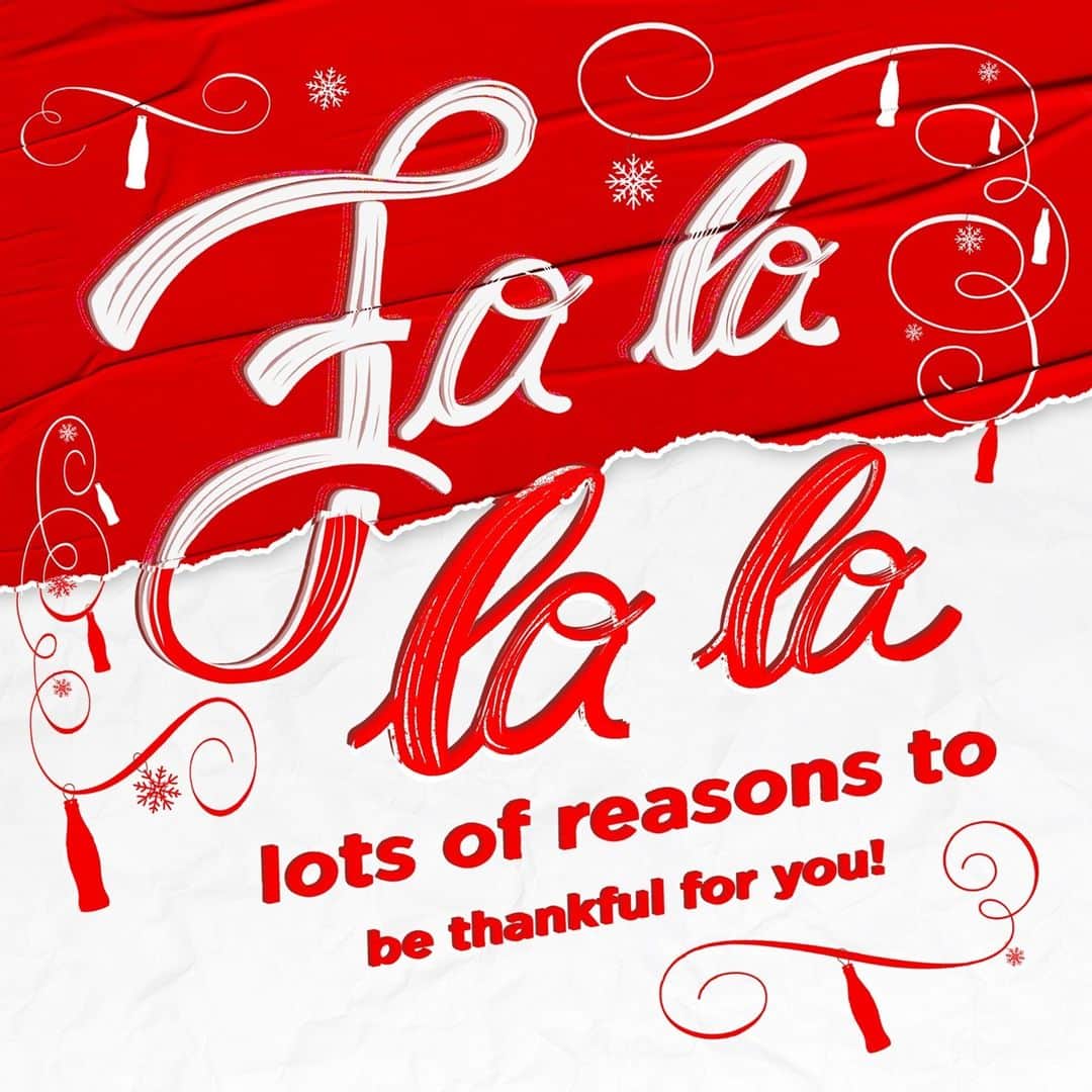 Coca-Colaのインスタグラム：「‘Tis the season to remind someone how much you appreciate them 👇」