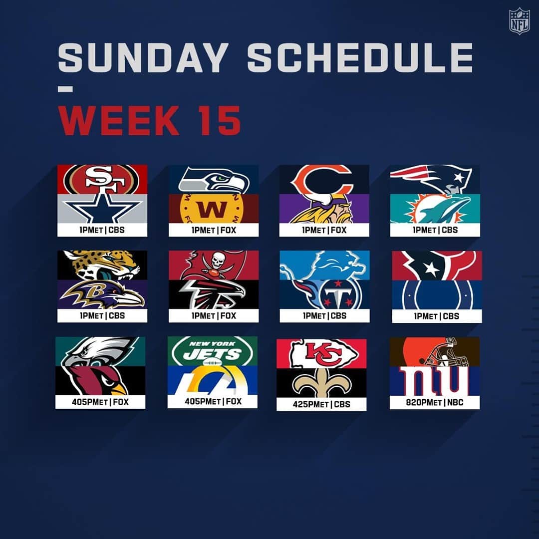 NFLさんのインスタグラム写真 - (NFLInstagram)「1️⃣2️⃣ games on Football Sunday!」12月20日 3時30分 - nfl