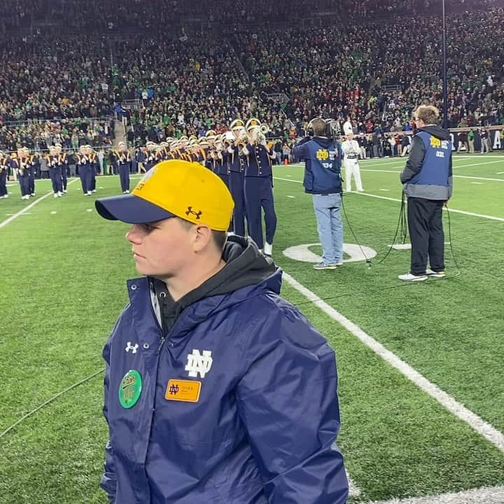 ディーン・ノリスのインスタグラム：「Last year! Can’t wait for next year! #goirish #notredamefootball」