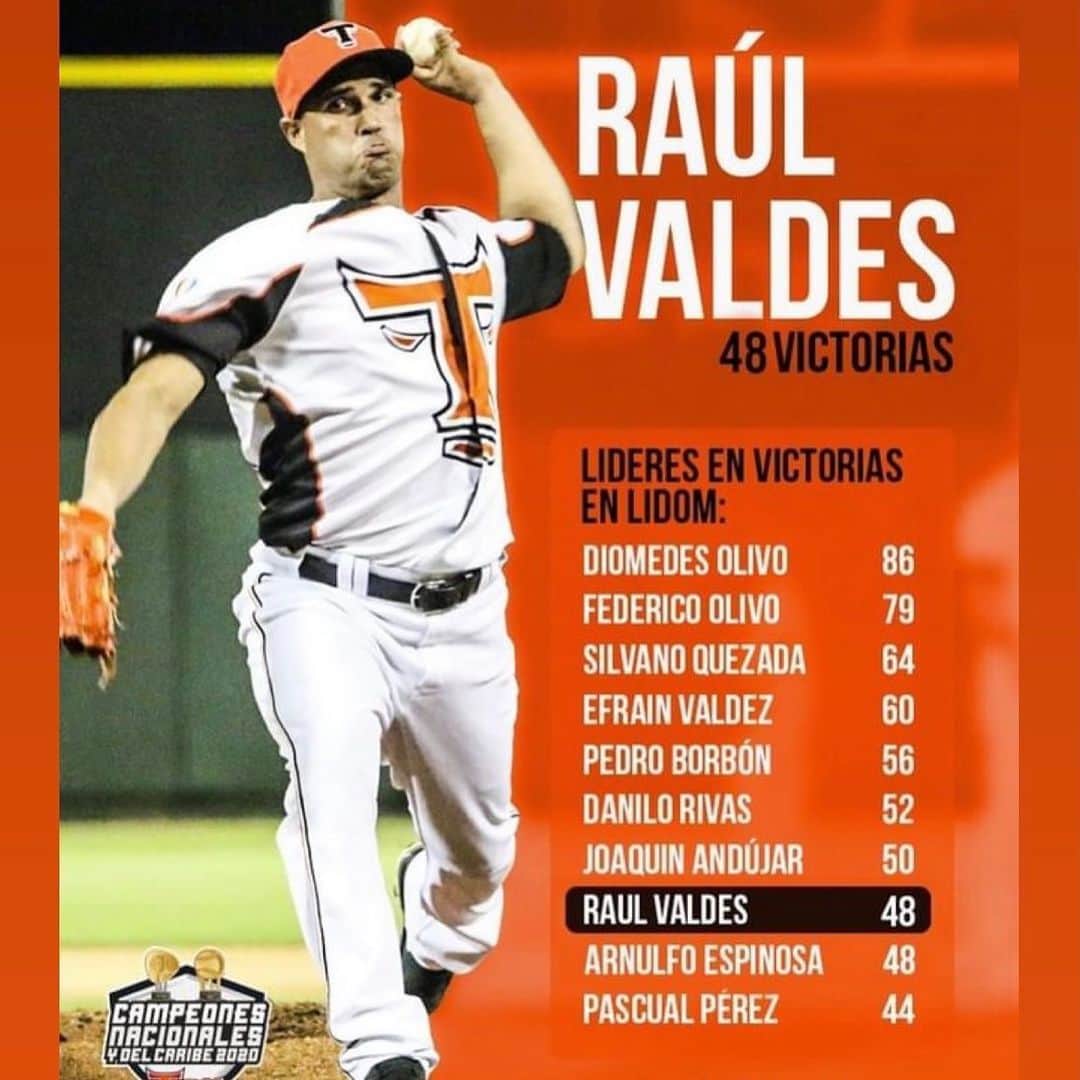ラウル・バルデスのインスタグラム：「Gracias a dios por un logro más en el béisbol dominicano」