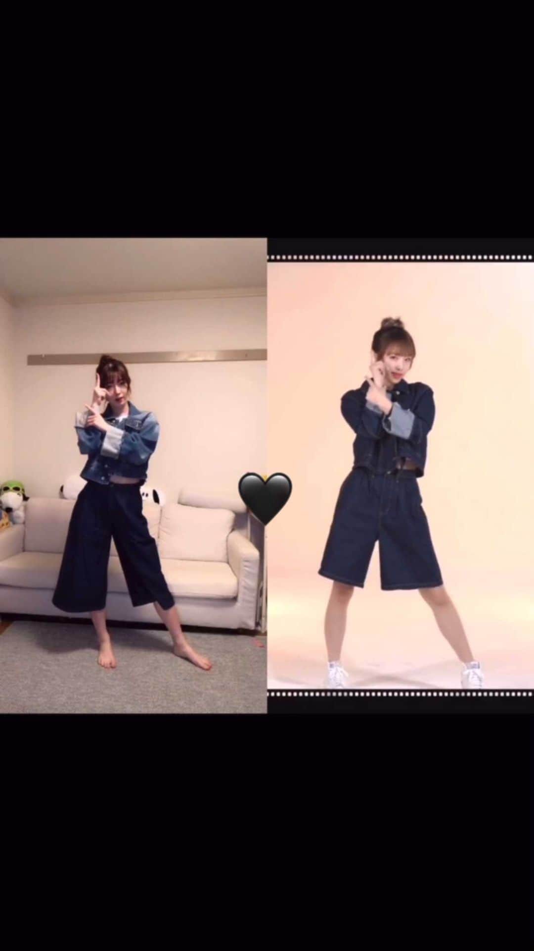 日下部美愛のインスタグラム：「IZ*ONE様の新曲！ 服装の一致度なかなかじゃない？？ たまたま家にあったもので揃えた  #izone #izonepanoramachallenge #아이즈원 #kpopdancecover」