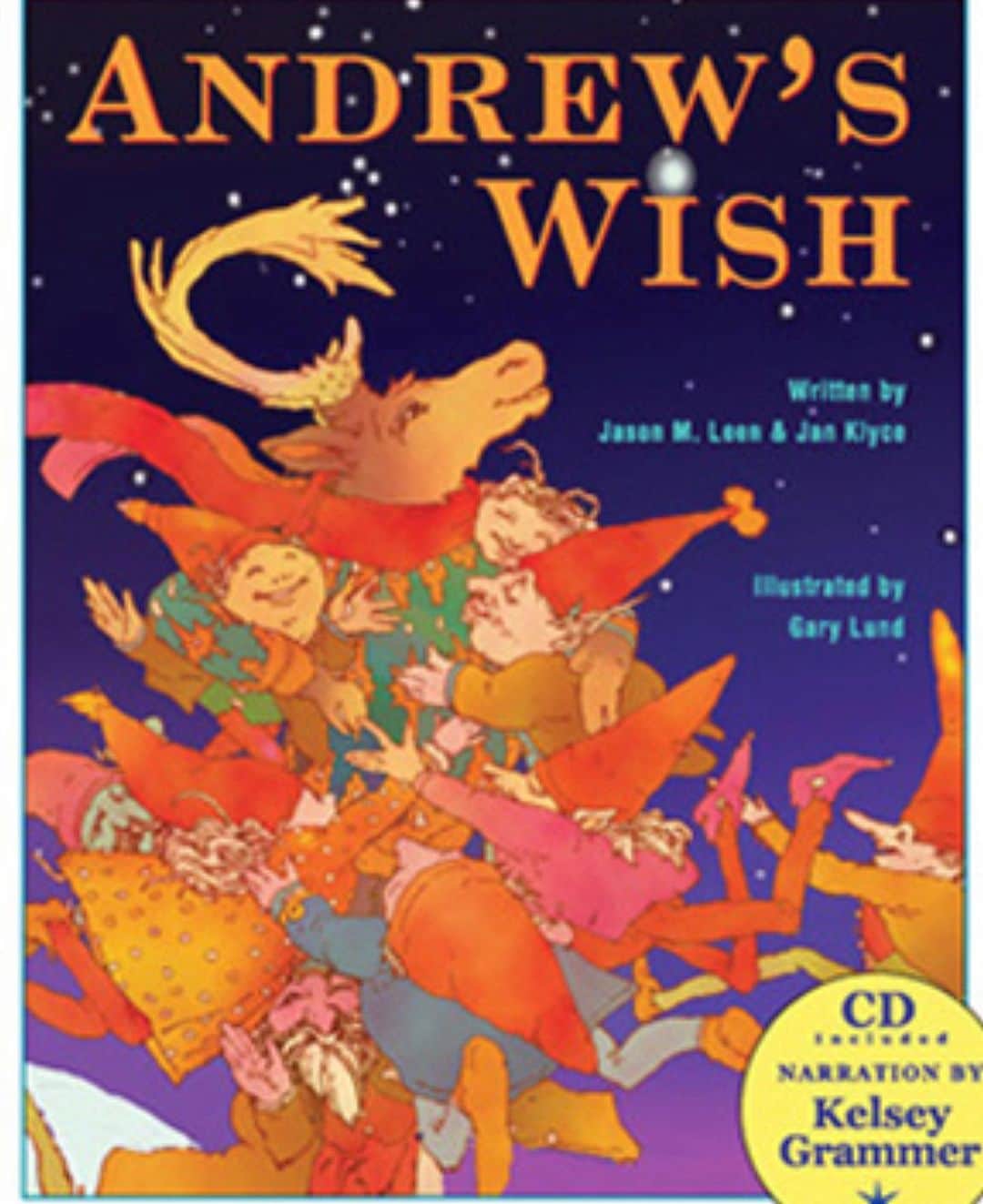 カミール・グラマーのインスタグラム：「(A sweet story  I’m posting  to help a friend.). Andrew’s Wish, written in a style reminiscent of The Night Before Christmas (appealing to all ages) and Dr. Seuss, is the tale of Andrew, a very remarkable reindeer, whose devotion and courage lead him on an unforgettable journey, Magnificent illustrations and the accompanying CD with the inspired narration by Kelsey Grammer reading the rhymed text, create the perfect environment for this fun and enchanting story of kindness, courage, and the joy of giving.  The story brings us into Santa’s Village on Christmas Eve where Andrew finds a box of gifts Santa left behind. Quickly rising to the occasion, Andrew, thinking only of the children, carries the box over the snow-covered hills to find the kingdom of the elves. There, Andrew hopes his wish for the gifts to arrive by Christmas morning will be granted by the Elven King.  Andrew transports himself into every heart with his message of love.  here is the link for Andrew’s Wish at the 501(c)3 Non profit where you can see how to donate and remember about the book. https://inquiringsystems.org/project/andrews-wish/ *Note I am not making a dime off of this post. I’m sharing a sweet story to helping a friend’s  non-profit org.」