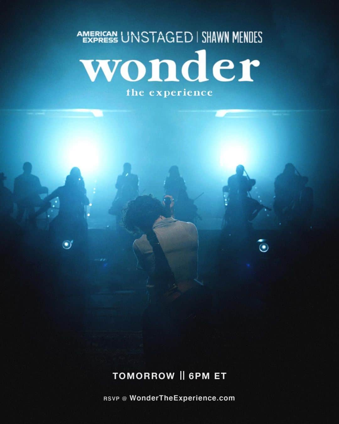 ショーン・メンデスのインスタグラム：「#WONDERTHEEXPERIENCE with #AmexUNSTAGED tomorrow 6pm ET livestream Q&A & storyteller performance event. Send me your questions now, & RSVP or get exclusive @americanexpress card member packages at wondertheexperience.com」