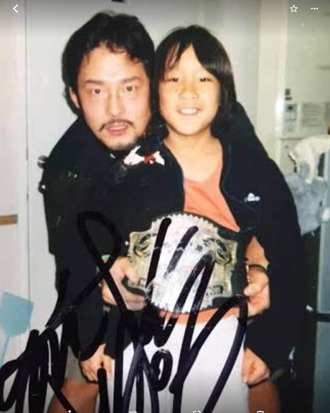 TAJIRIのインスタグラム：「TAJIRI & Ikemen 20years ago. #tajiri #kuroshioikemenjiro #wrestling」