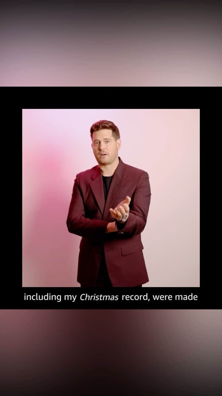 マイケル・ブーブレのインスタグラム：「Hear Michael's thoughts on sound quality and the recording process for ‘Christmas’. You can listen to the album on #AmazonMusicHD for the highest quality audio streaming experience. @amazonmusic @amazonmusicuk」