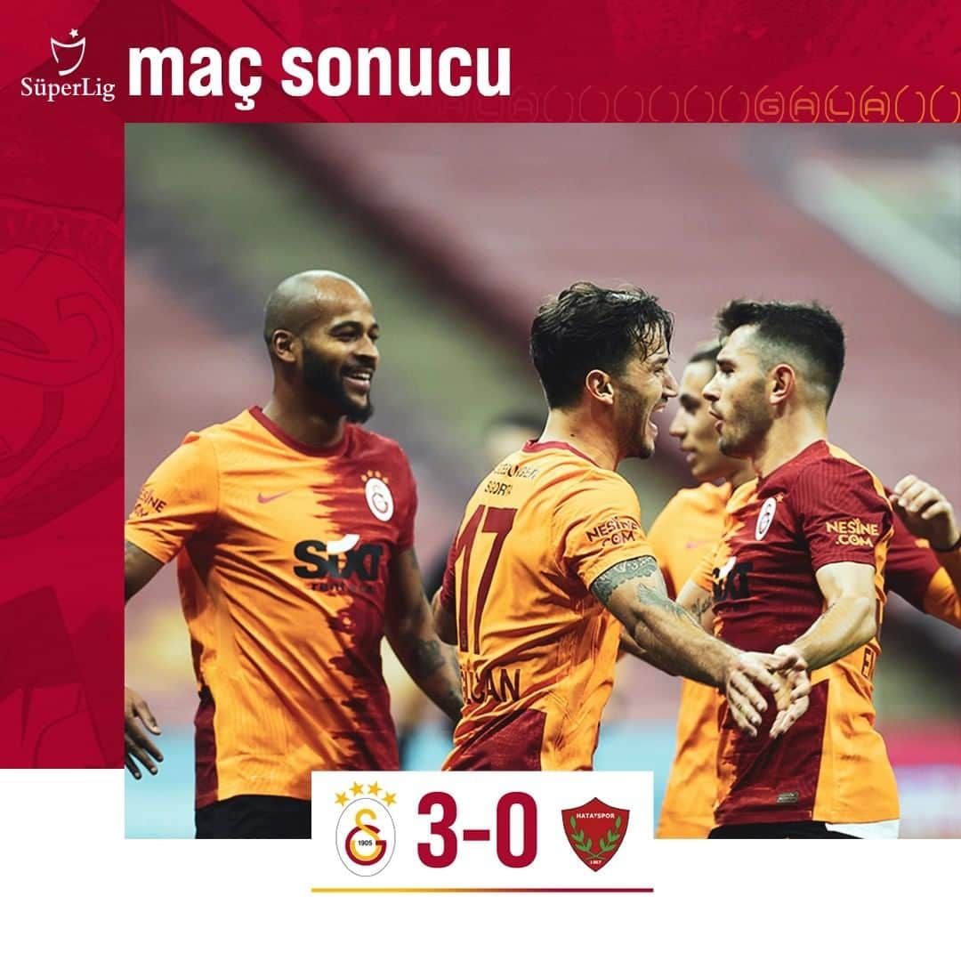 ガラタサライSKさんのインスタグラム写真 - (ガラタサライSKInstagram)「3 puanı 3 golle alıyoruz! ✊👏💪  Maç sonucu: #Galatasaray 3-0 Atakaş Hatayspor #GSvHTY」12月6日 3時00分 - galatasaray