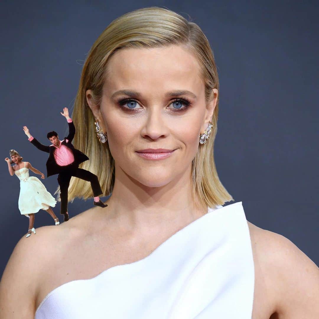 リース・ウィザースプーンのインスタグラム：「Oh hey @elizabethbanks! I see your Hanks-on-Banks and I raise you a Grease-on-Reese. #myelf」