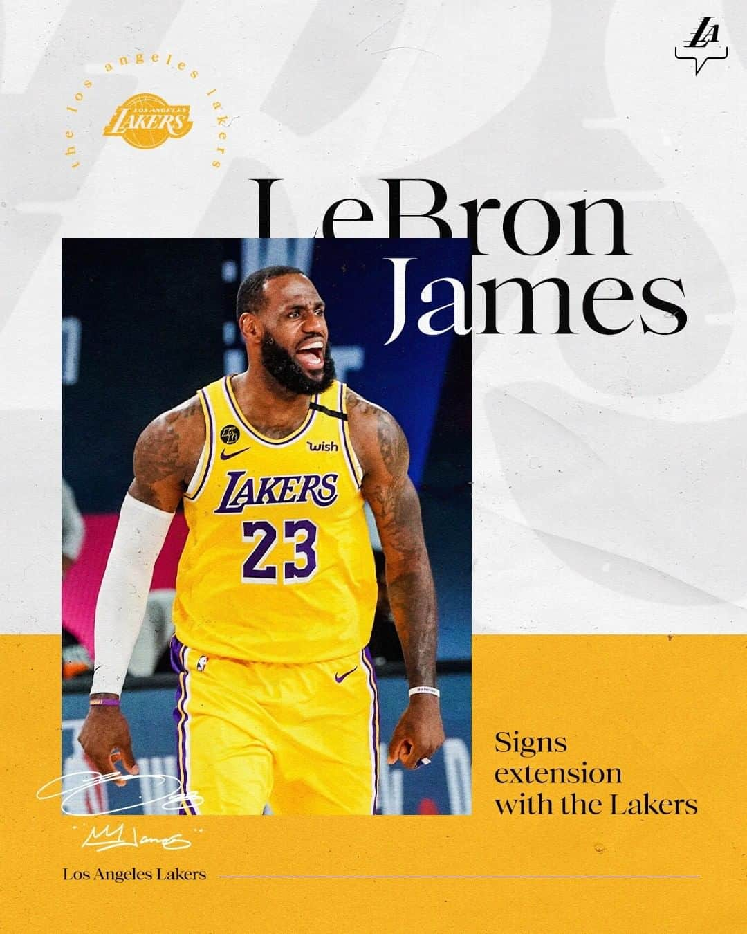 Los Angeles Lakersさんのインスタグラム写真 - (Los Angeles LakersInstagram)「Here's to @kingjames extending his time with the #LakeShow 🙌」12月6日 7時55分 - lakers