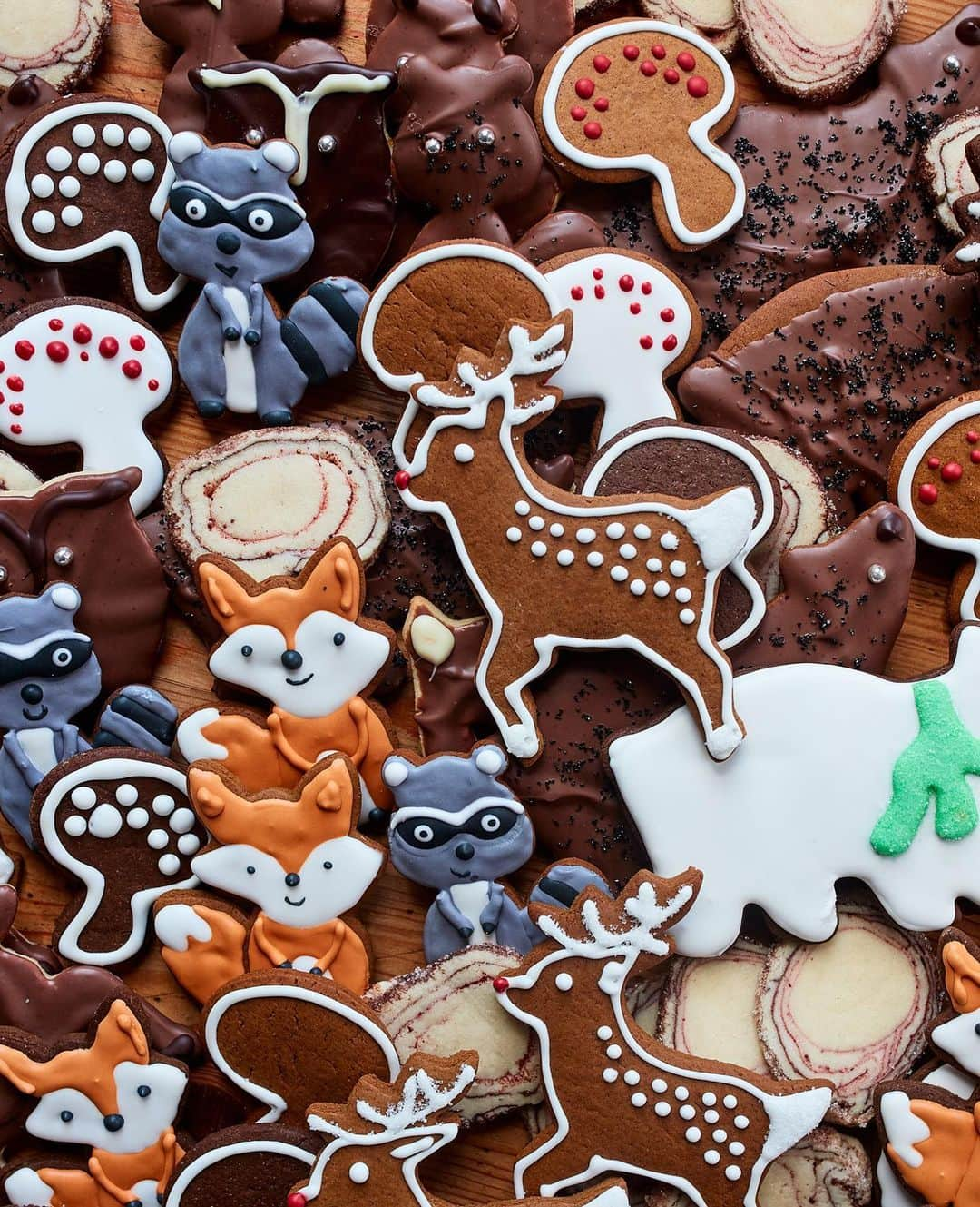 マーサ・スチュワートさんのインスタグラム写真 - (マーサ・スチュワートInstagram)「Gingerbread foxes, raccoons, owls, and reindeer captured the woodland theme at @marthastewart48’s holiday cookie party last year, embellished with tinted royal icing and nonpareils. Make a batch of these adorable creatures (featured in our December issue) with our recipes at the link in bio. 📷: @johnny_miller_ food styling by: @jessdamuck @moll_doll23 prop styling by: @tanyagraff1」12月6日 8時22分 - marthastewart